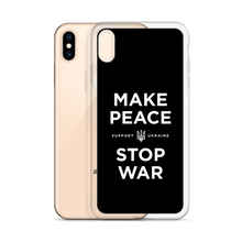 Make Peace Stop War (Support Ukraine) Black iPhone Case by Design Express