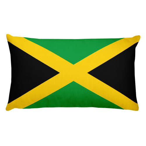 Default Title Jamaica Flag Allover Print Rectangular Pillow Home by Design Express