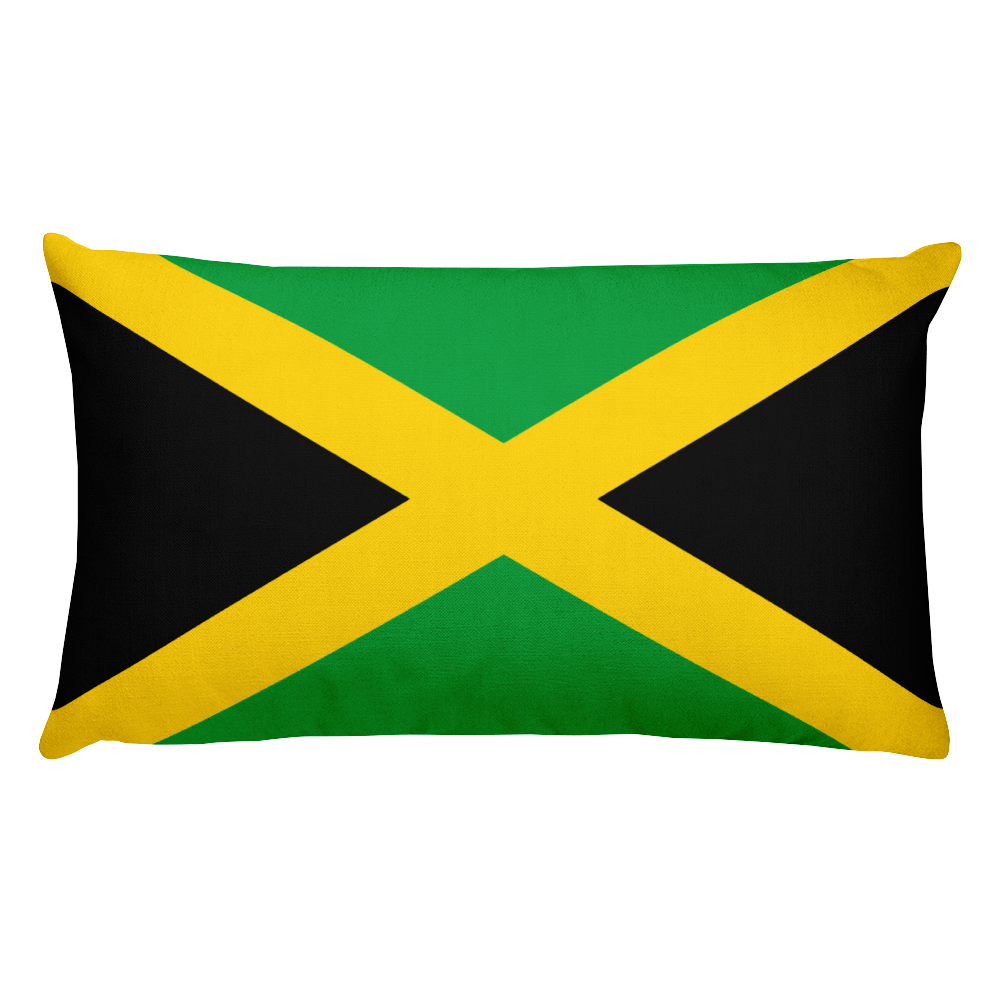 Default Title Jamaica Flag Allover Print Rectangular Pillow Home by Design Express