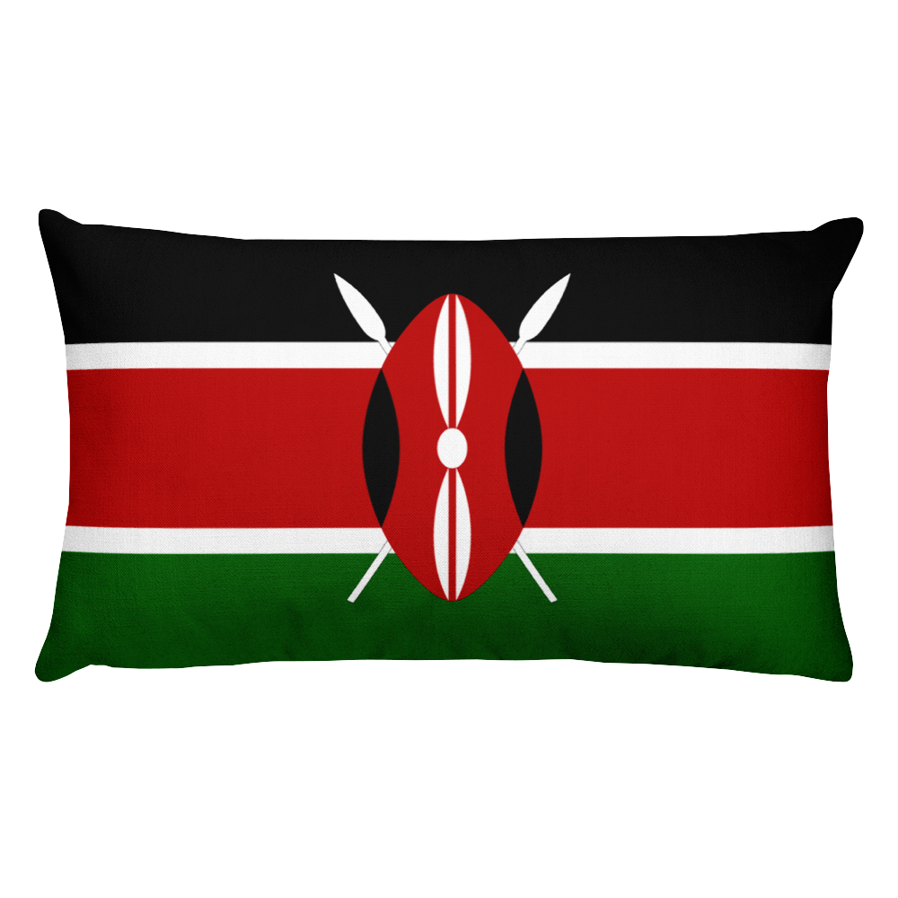 Default Title Kenya Flag Allover Print Rectangular Pillow Home by Design Express