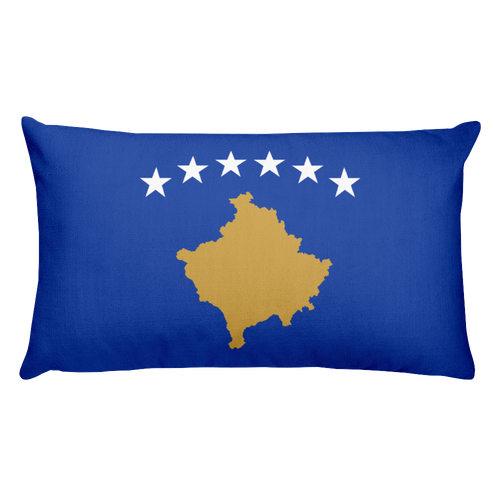 Default Title Kosovo Flag Allover Print Rectangular Pillow Home by Design Express