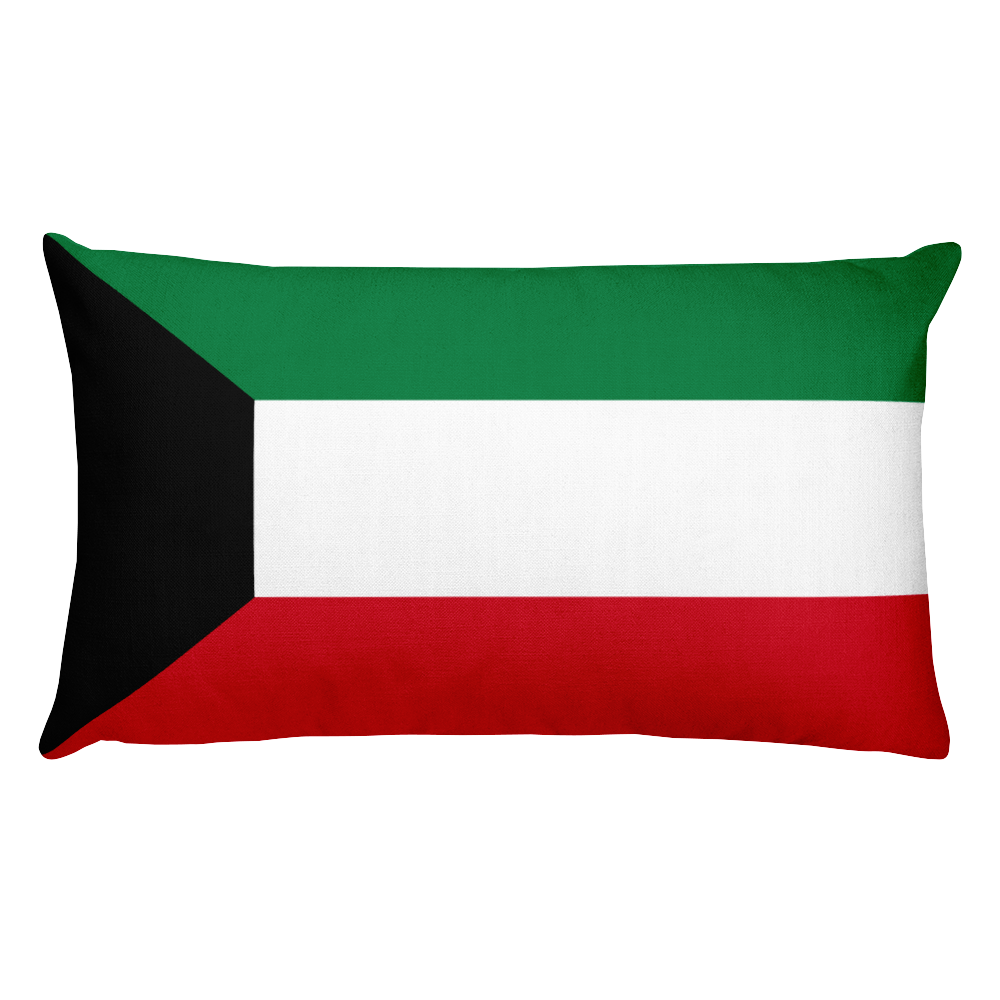 Default Title Kuwait Flag Allover Print Rectangular Pillow Home by Design Express