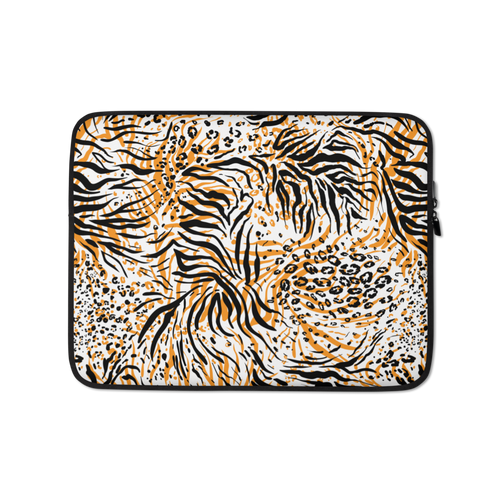 13″ Tiger Seamless Pattern Laptop Sleeve by Design Express