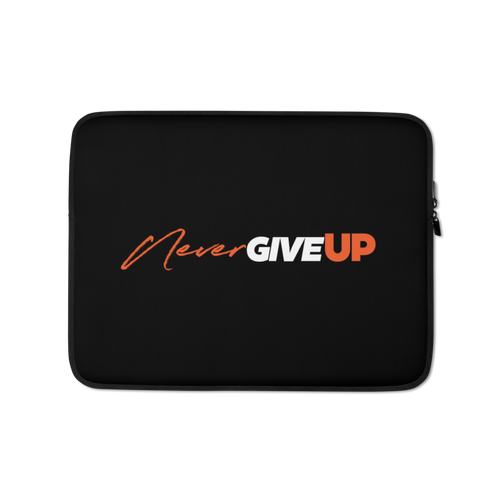 13″ Never Give Up (Motivation) Laptop Sleeve by Design Express