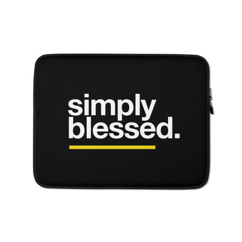 13″ Simply Blessed (Sans) Laptop Sleeve by Design Express