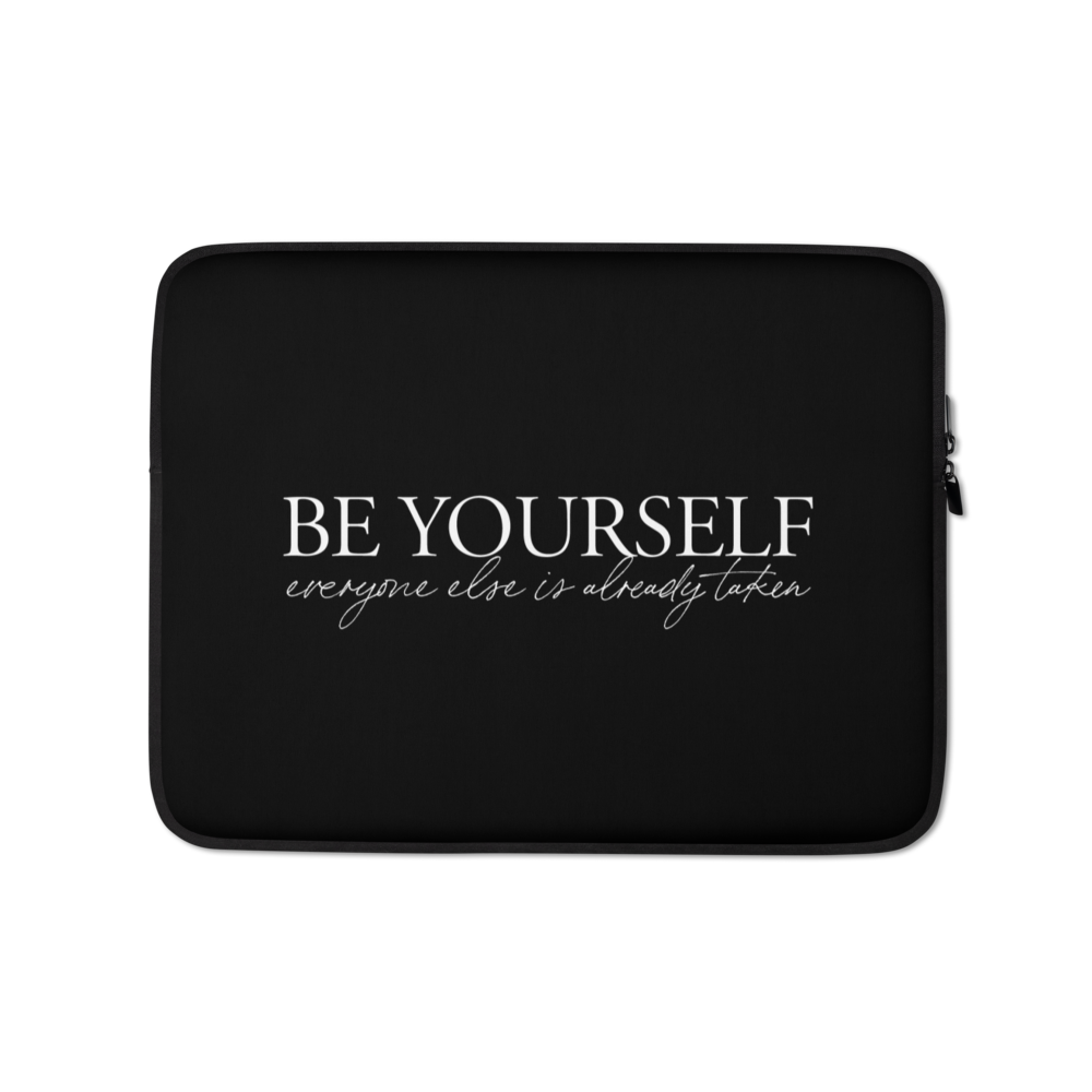 13″ Be Yourself Quotes Laptop Sleeve by Design Express