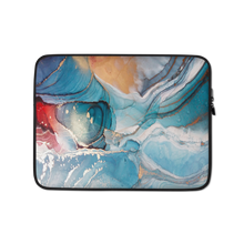 13″ Colorful Marble Liquid ink Art Full Print Laptop Sleeve by Design Express