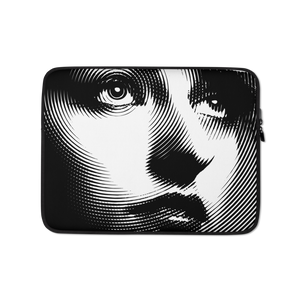 13″ Face Art Black & White Laptop Sleeve by Design Express