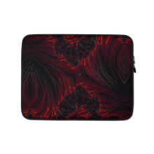 13″ Black Red Fractal Art Laptop Sleeve by Design Express