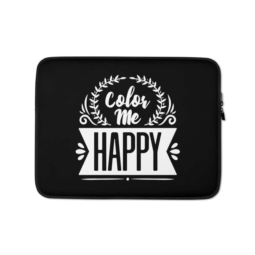 13″ Color Me Happy Laptop Sleeve by Design Express