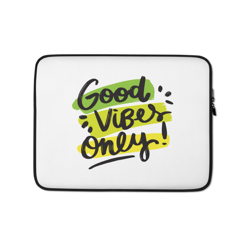 13″ Good Vibes Only Laptop Sleeve by Design Express