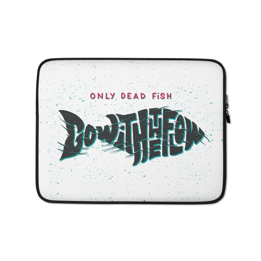 13″ Only Dead Fish Go with the Flow Laptop Sleeve by Design Express