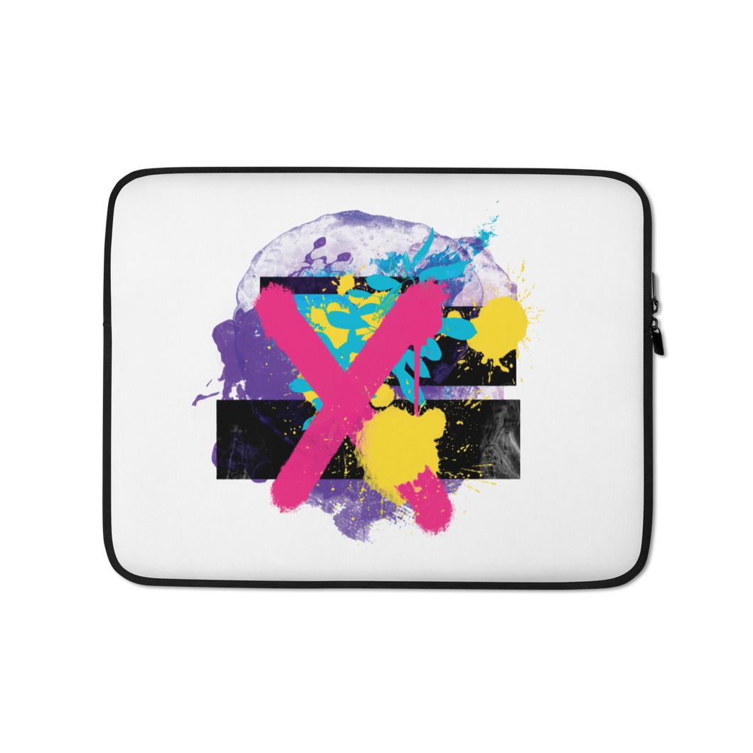 13″ Abstract Series 01 Laptop Sleeve White by Design Express