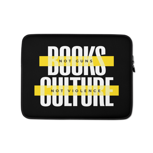 13″ Books not Guns, Culture not Violence Laptop Sleeve by Design Express