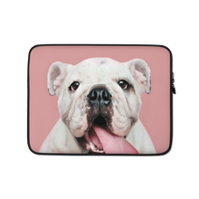 Cute White Bulldog Laptop Sleeve