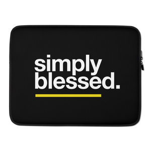 15″ Simply Blessed (Sans) Laptop Sleeve by Design Express