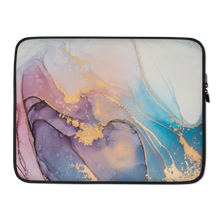 15″ Soft Marble Liquid ink Art Full Print Laptop Sleeve by Design Express