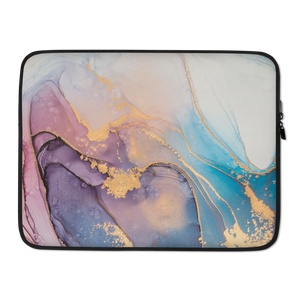 15″ Soft Marble Liquid ink Art Full Print Laptop Sleeve by Design Express