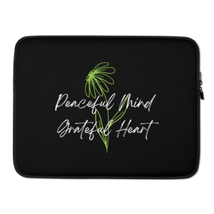 15″ Peaceful Mind Grateful Heart Laptop Sleeve by Design Express