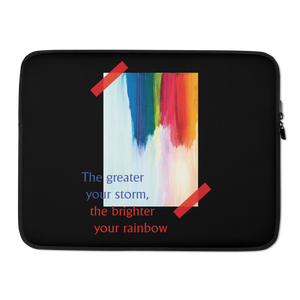 15″ Rainbow Laptop Sleeve Black by Design Express