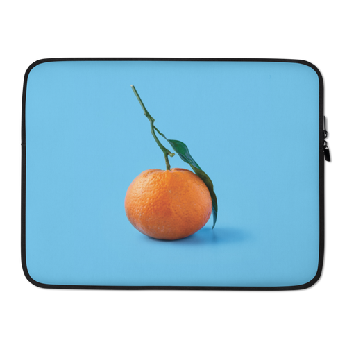 15″ Orange on Blue Laptop Sleeve by Design Express