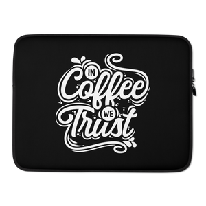 15″ In Coffee We Trust Laptop Sleeve by Design Express