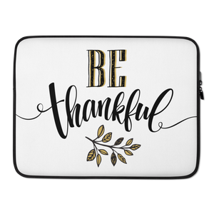 15″ Be Thankful Laptop Sleeve by Design Express