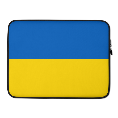 15″ Ukraine Flag (Support Ukraine) Laptop Sleeve by Design Express