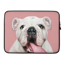 Cute White Bulldog Laptop Sleeve