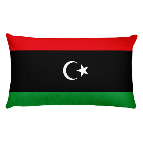 Default Title Libya Flag Allover Print Rectangular Pillow Home by Design Express