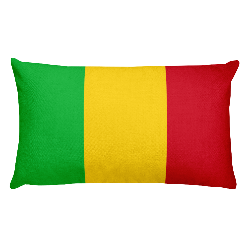 Default Title Mali Flag Allover Print Rectangular Pillow Home by Design Express