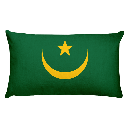 Default Title Mauritania Flag Allover Print Rectangular Pillow Home by Design Express