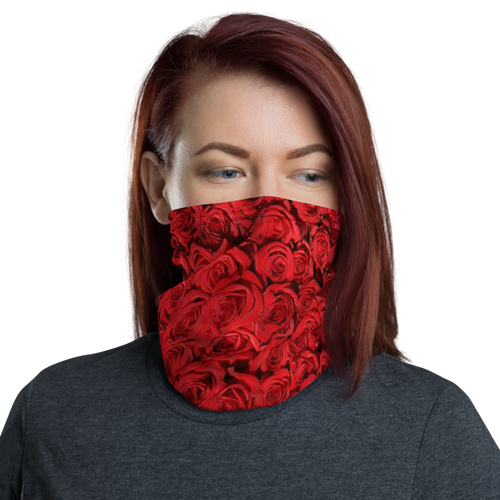 Default Title Red Rose Pattern Neck Gaiter Masks by Design Express