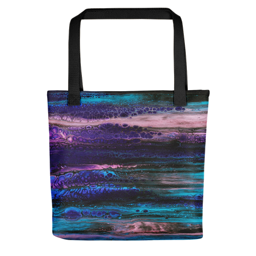 Default Title Purple Blue Abstract Tote Bag by Design Express