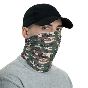 High contrast Dark Khaki Camo Neck Gaiter Masks by Design Express