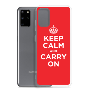 Keep Calm and Carry On Red Samsung Case by Design Express