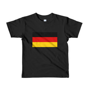 Black / 2yrs Germany Flag Short sleeve kids t-shirt by Design Express