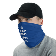 Navy Keep Calm & Carry On Neck Gaiter Masks by Design Express