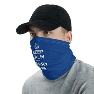 Navy Keep Calm & Carry On Neck Gaiter Masks by Design Express