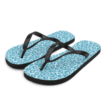 S Teal Leopard Print Flip-Flops by Design Express