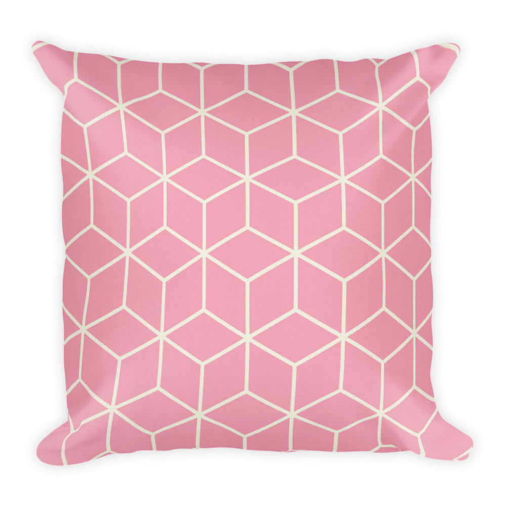 Default Title Diamonds Dusty Rose Square Premium Pillow by Design Express