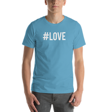 Ocean Blue / S Hashtag #LOVE Short-Sleeve Unisex T-Shirt by Design Express