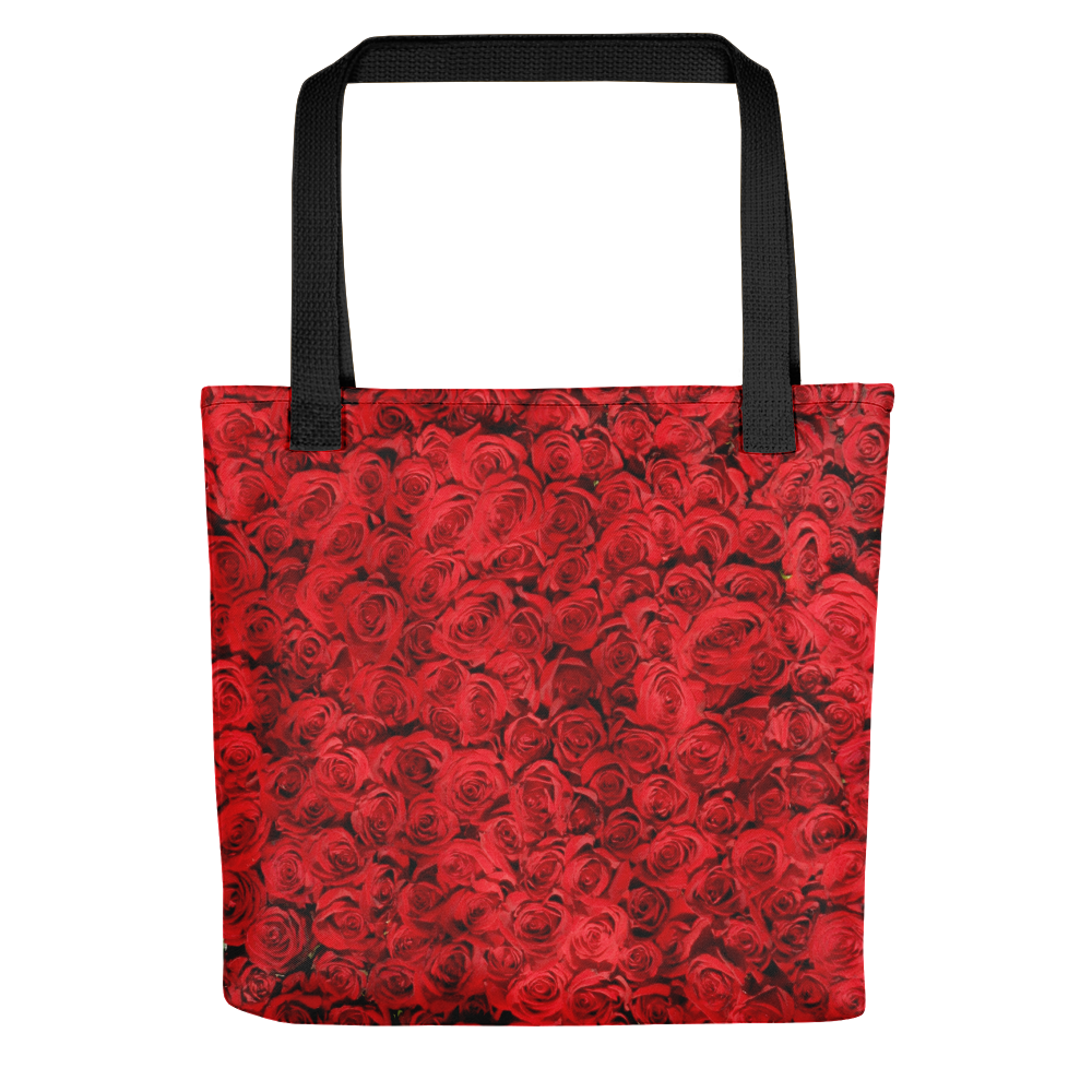 Default Title Red Rose Pattern Tote Bag by Design Express