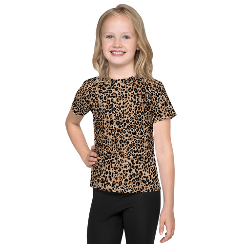 2T Golden Leopard Kids T-Shirt by Design Express