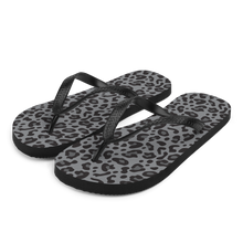 S Grey Leopard Print Flip-Flops by Design Express