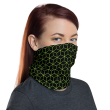 Diamond Green Black Pattern Neck Gaiter Masks by Design Express