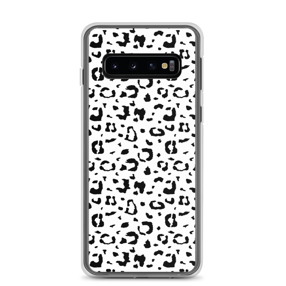 Samsung Galaxy S10 Black & White Leopard Print Samsung Case by Design Express