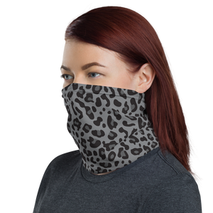 Grey Leopard Print Face Mask & Neck Gaiter by Design Express