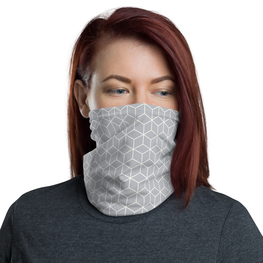 Default Title Diamond Grey Pattern Neck Gaiter Masks by Design Express