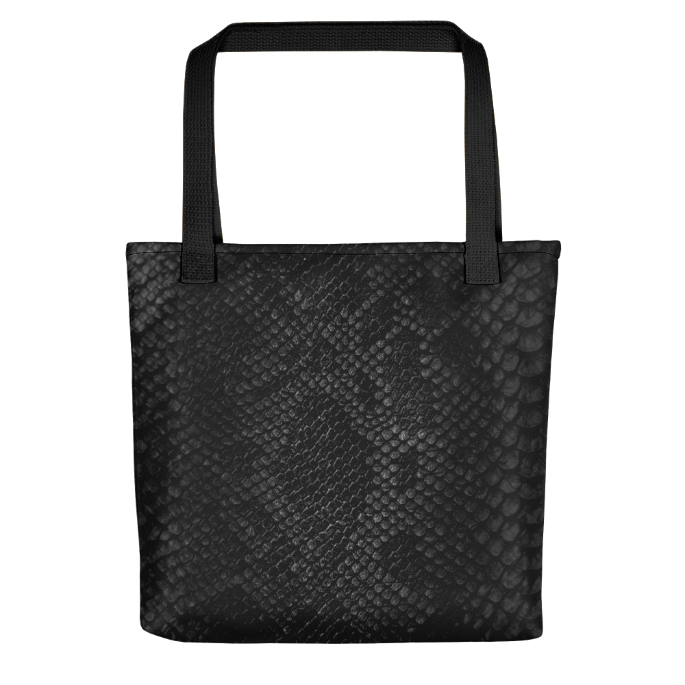 Default Title Black Snake Skin Print Tote Bag by Design Express